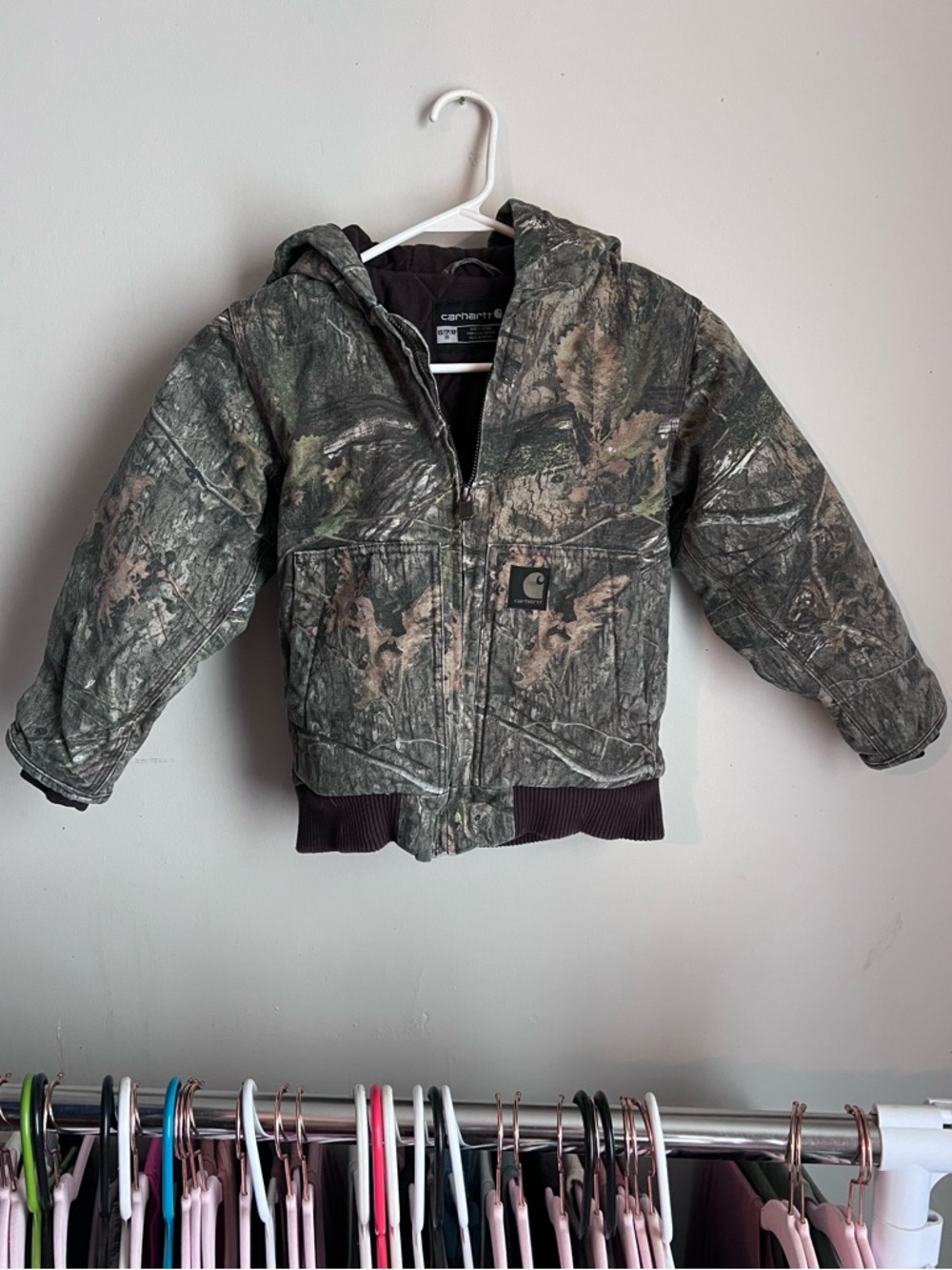 Carhartt Kids Realtree Camo Hooded Puffer Jacket - Green/Brown